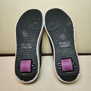 Heelys Black Canvas Roller Skate Shoes With Wheels Size 7 Skate Sneakers